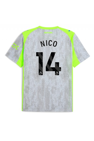 Manchester City Nico Gonzalez #14 Jalkapallovaatteet Kolmaspaita 2025-26 Lyhythihainen Manchester City Nico Gonzalez #14 Jalkapallovaatteet Kolmaspaita 2025-26 Lyhythihainen